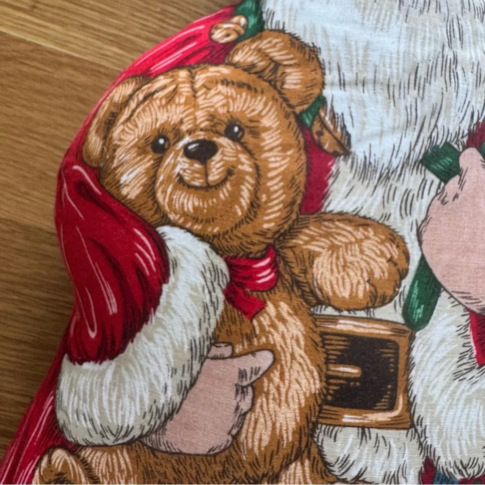 Vintage Stuffed Fabric Santa Father Christmas St Nicholas Old Fashioned pillow